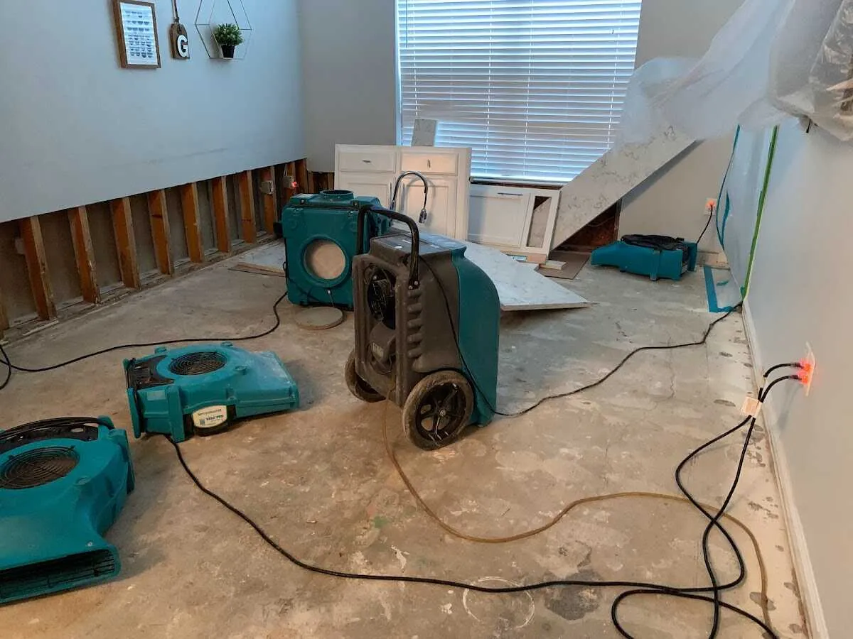 Dehumidifier in flood-cut room for Water Extraction & Removal in Viera West